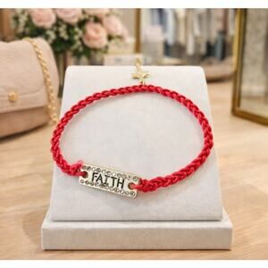Cara New York Red Faifth Stretch Cross Bracelet New